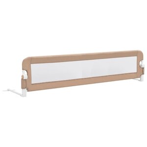 vidaXL Barrière de sécurité de lit d'enfant Taupe 180x42 cm Polyester