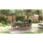 vidaXL Ensemble de salle à manger pour jardin 9 Pièces Gris polyrotin