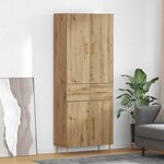 vidaXL Haut Armoire Montage mural Chêne artisanal 69 5 x 34 x 180 cm