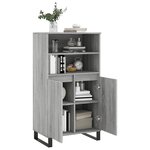 vidaXL Buffet haut Sonoma gris 60x36x110 cm Bois d'ingénierie