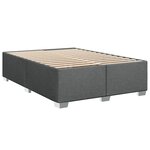 vidaXL Sommier à lattes de lit avec matelas Gris foncé 160x200cm Tissu