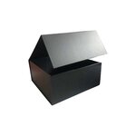 Coffret pliant avec rabat aimanté 217x210x100mm noir kraft mat