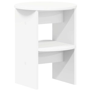vidaXL Meuble d'appoint Blanc Ø40 x 50 cm Bois d’ingénierie