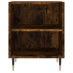 vidaXL Table de chevet chêne fumé 40x30x50 cm bois d'ingénierie