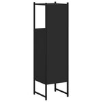 vidaXL Armoire de salle de bain noir 33x33x120 5 cm bois d'ingénierie