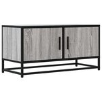vidaXL Meuble TV sonoma gris 80x34 5x40 cm bois d'ingénierie et métal