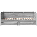 vidaXL Lit de jour avec tiroirs sans matelas sonoma gris 90x190 cm