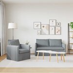 vidaXL Canapé 2 Pièces Gris clair 196 x 82 x 85 cm tissu