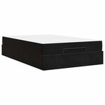 vidaXL Cadre de lit avec matelas Noir 140 x 190 cm Velours