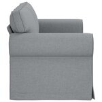 vidaXL Canapé Gris clair 215 x 82 x 80 cm tissu