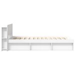 vidaXL Cadre de lit avec rangement avec tête de lit Blanc 100 x 200 cm