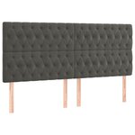 vidaXL Sommier à lattes de lit et matelas Gris foncé 200x200cm Velours