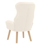 Chaise relaxante vidaXL en tissu crème ressemblant à de la laine bouclée