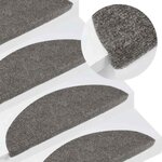 vidaXL Tapis d'escalier auto-adhésifs 30 Pièces gris 56x17x3 cm