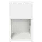 vidaXL Armoire de lit 2 Pièces Blanc 29 x 31 5 x 49 cm Bois d'ingénierie
