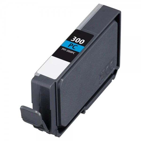 Cartouche compatible Canon PFI300 cyan photo - Remplace 4197C001/PFI300PC