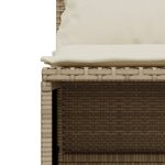 vidaXL Salon de jardin avec coussins 4 Pièces beige résine tressée