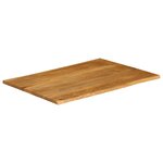 vidaXL Dessus de table 100x80x3 8 cm bord vivant bois massif manguier