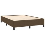 vidaXL Sommier à lattes de lit avec matelas Marron foncé 140x190 cm