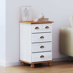 vidaXL Commode ASKIM Blanc 45.8 x 40 x 79 cm Bois de pin massif