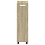 vidaXL Armoire avec roues chêne sonoma 60x22x79 cm bois d'ingénierie