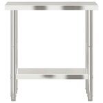 vidaXL Table de travail de cuisine 82 5x55x85 cm acier inoxydable