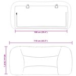 vidaXL Coussin de tête de lit crème 100 cm tissu