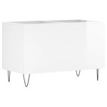 vidaXL Armoire à disques blanc brillant 74 5x38x48cm bois d'ingénierie