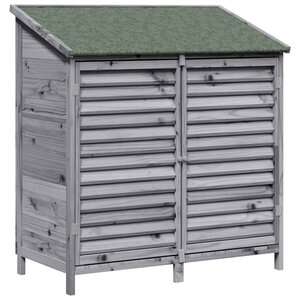 vidaXL Abri de jardin Gris 106 x 56 x 113 5 cm Bois de Sapin Massif