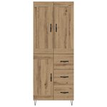 vidaXL Haut Armoire avec tiroir Chêne artisanal 69 5 x 34 x 180 cm