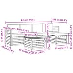 vidaXL Ensemble de canapés d'extérieur 6 Pièces Blanc et Beige Polyester