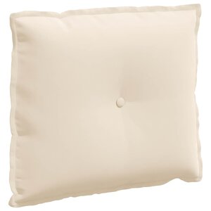 vidaXL Coussin de Dos Beige 60 x 50 cm Tissu en microfibre