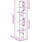 vidaXL Armoire de rangement mince blanc 30x42 5x225 cm