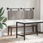 vidaXL Tête de lit suspendue Avec lumière LED Taupe Tissu