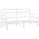 Cadre de lit daybed vidaXL avec lit gigogne Blanc 75x190 cm Acier