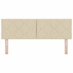 vidaXL Tête de Lit en Tissu Geometric Manuel Crème 160 cm tissu