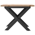 vidaXL Table basse cadre en X 40x40x35 cm bois de pin massif et acier