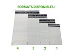 50 Enveloppes plastique aller retour 60 microns - 320×410mm