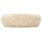 vidaXL Lavabo 40 x 12 cm Marbre Crème