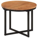 vidaXL Table basse 35x35x30 cm bois massif acacia et fer