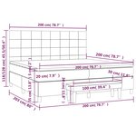 vidaXL Sommier à lattes de lit et matelas Bleu foncé 200x200cm Velours