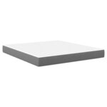 vidaXL Matelas de Lit avec matelas Gris clair 180 x 200 cm tissu