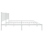 vidaXL Cadre de lit métal sans matelas et tête de lit blanc 200x200 cm