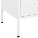 vidaXL Armoire de rangement Blanc 80x35x101 5 cm Acier