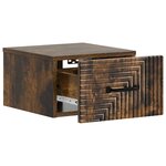 vidaXL Cabinet de chevet mural 2 Pièces Chêne fumé 34 5 x 33 x 20 cm
