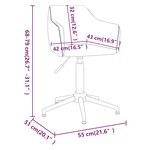vidaXL Chaises pivotantes à manger lot de 2 vert clair velours