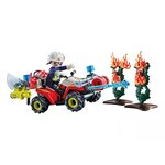 PLAYMOBIL 71825 - Pompier avec quad et deux arbustes enflammés