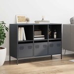vidaXL Buffet anthracite 101 5x39x73 5 cm acier laminé à froid