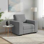 vidaXL Fauteuil gris clair 100x77x82 cm tissu