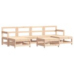 vidaXL Salon de jardin 7 Pièces avec coussins bois massif